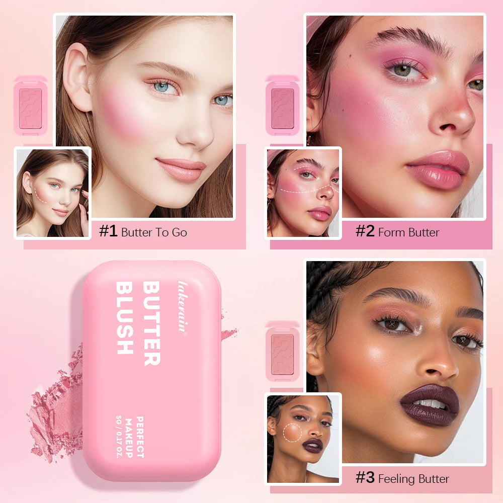 12HR Long-Wear Vegan Blush – Buildable Powder & Cream