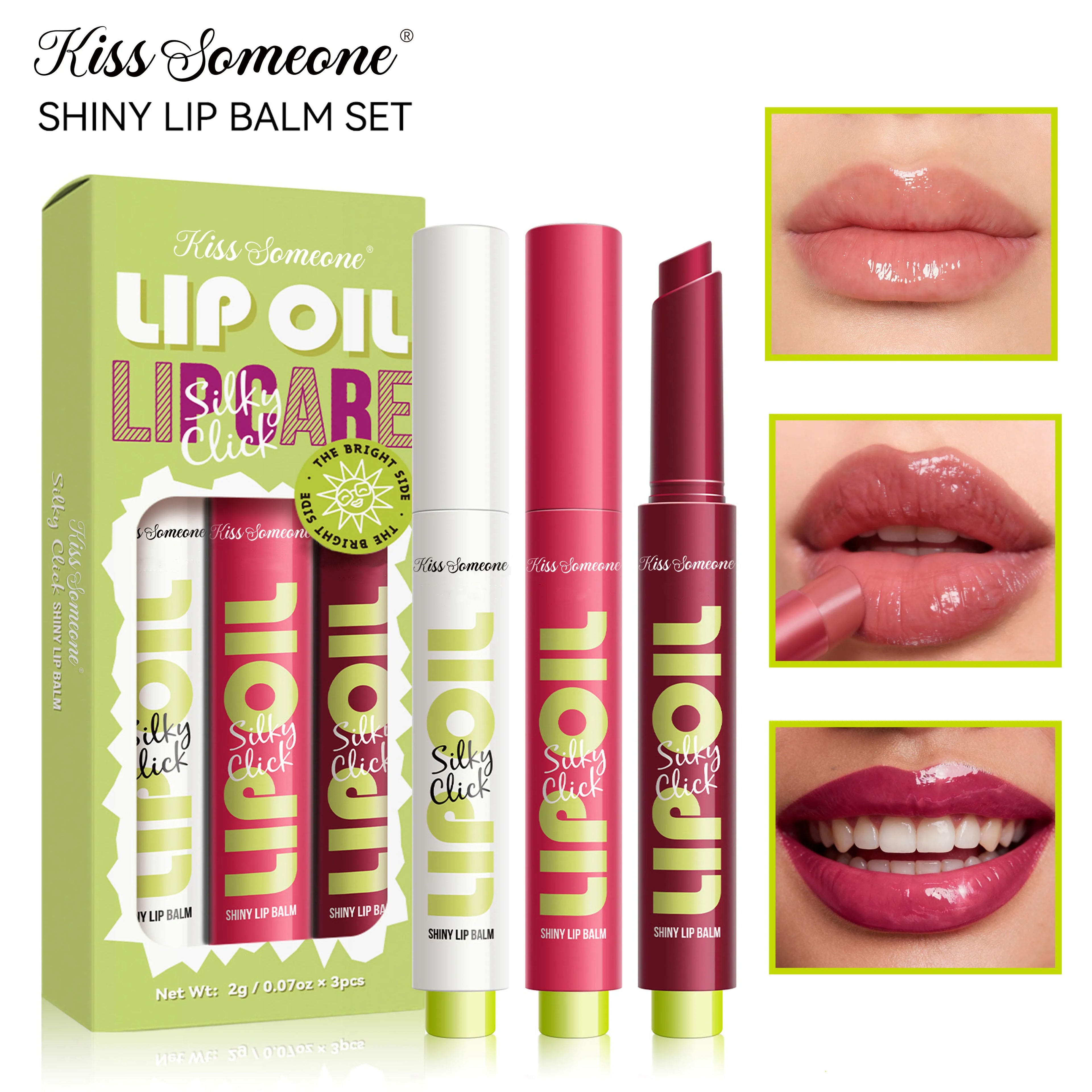 Glossy Lip Set – 3-Piece Moisturizing Lip Gloss Trio